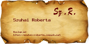 Szuhai Roberta névjegykártya